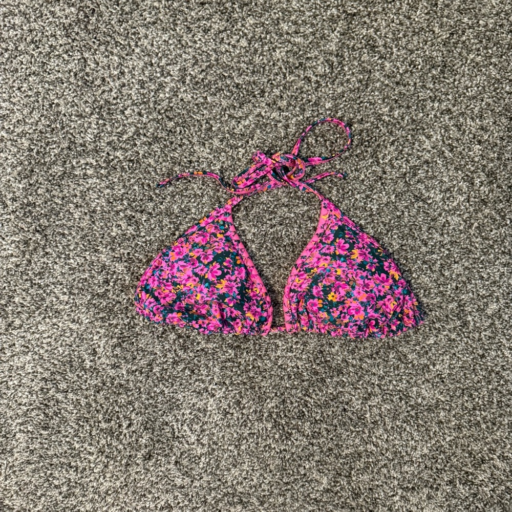 Floral Pink Bikini Top
